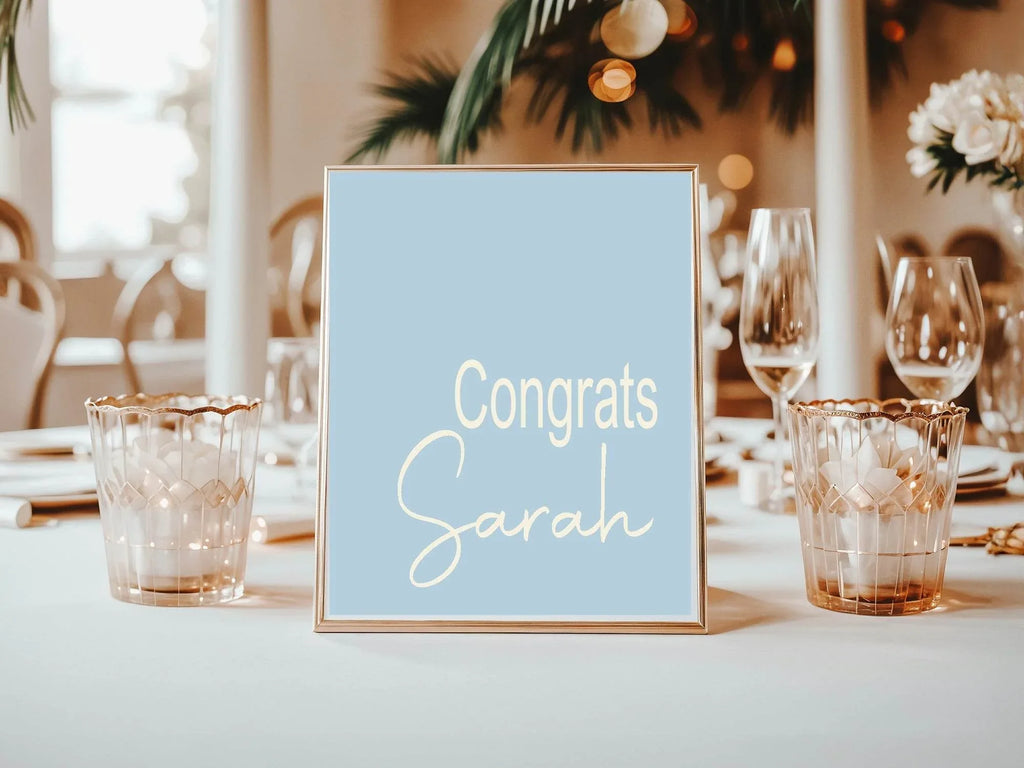 Pastel Congrats Party Sign - Larosier Prints
