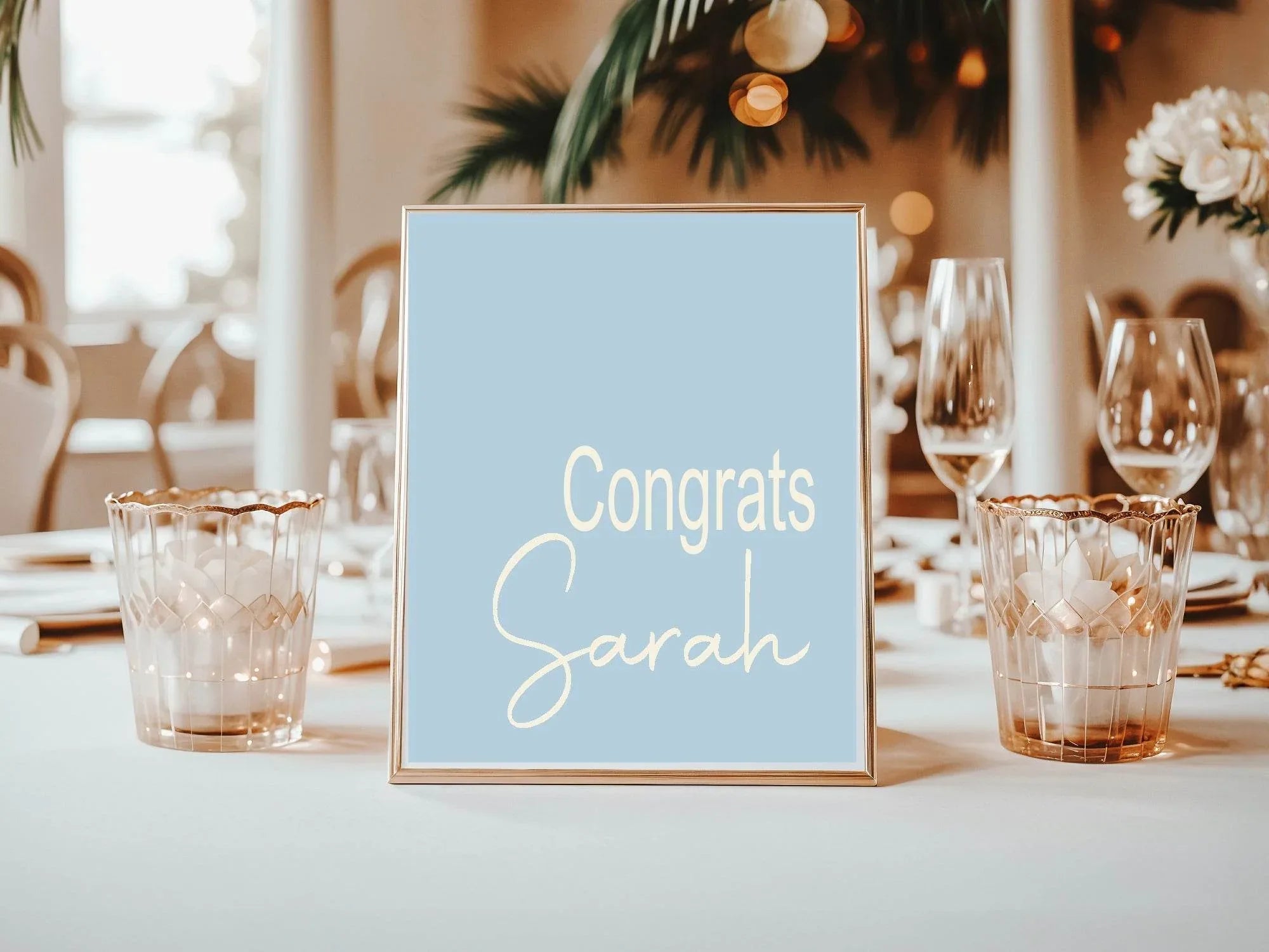 Pastel Congrats Party Sign - Larosier Prints