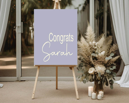 Pastel Congrats Party Sign