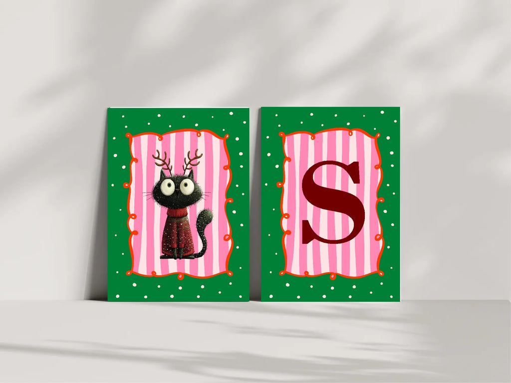 Christmas Cat Letter to Santa Kit inc Personalised Forever Print - Larosier Prints