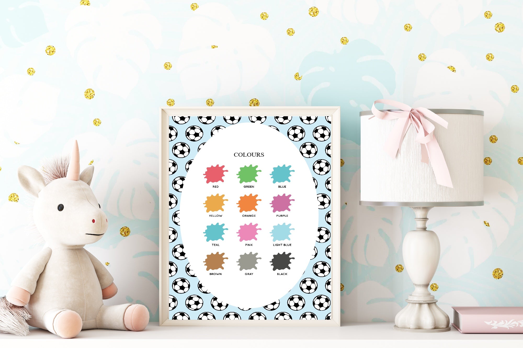 Blue Football Colours Poster | Educational Wall Art