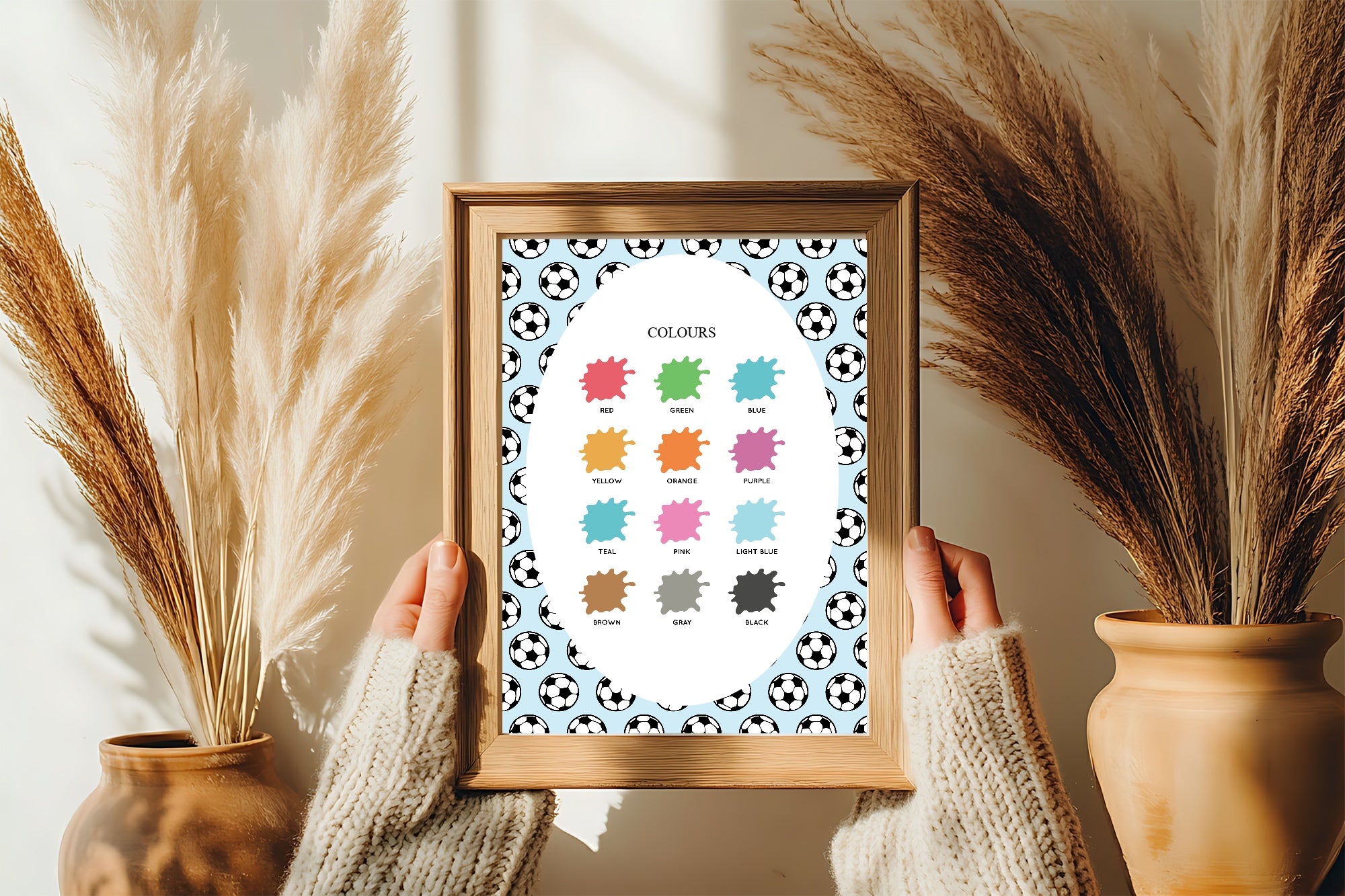 Blue Football Colours Poster | Educational Wall Art