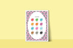 Pink Football Colours Poster | Educational Wall Art