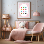 Pink Bow Colours Poster | Educational Wall Art