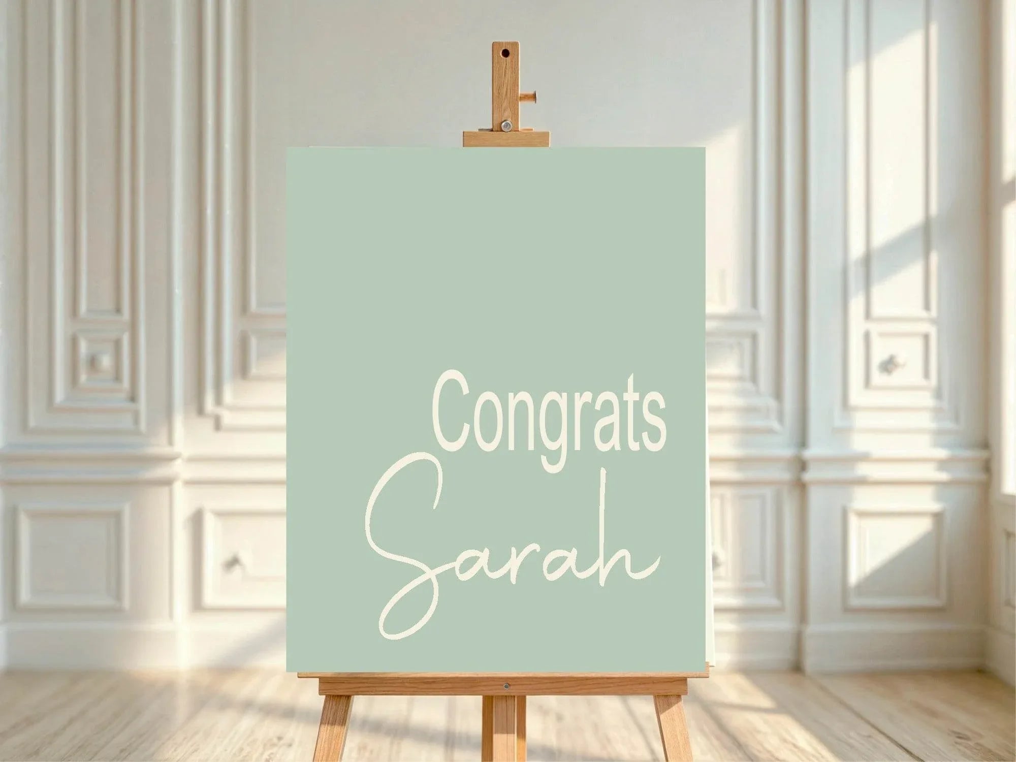 Pastel Congrats Party Sign - Larosier Prints