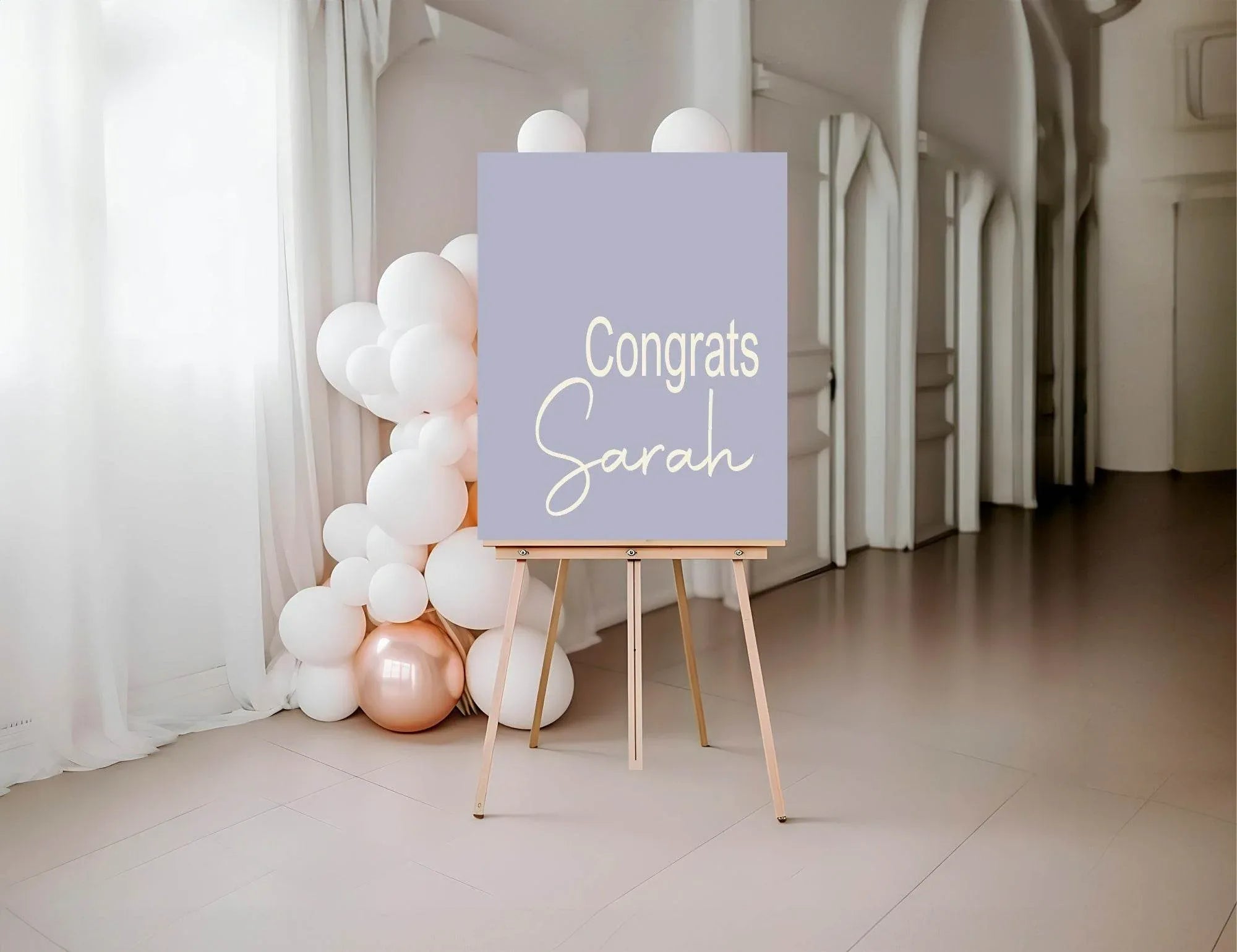 Pastel Congrats Party Sign - Larosier Prints
