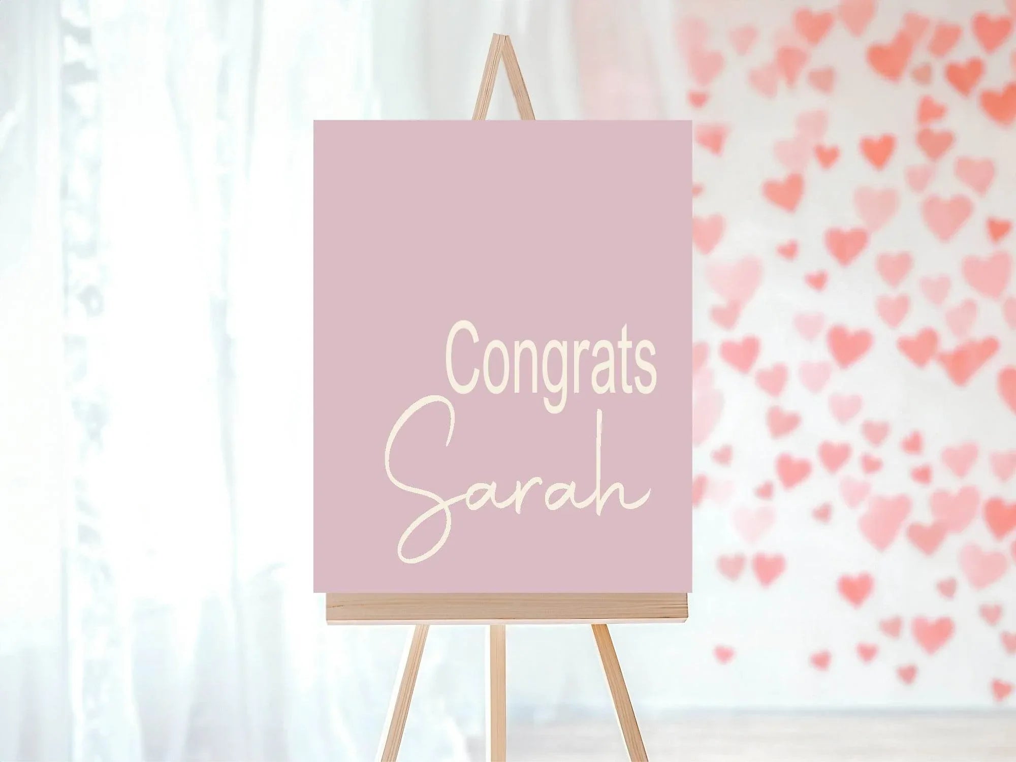 Pastel Congrats Party Sign - Larosier Prints
