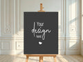 Minimalist Noir Custom Bespoke Party Sign - Larosier Prints