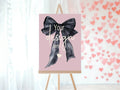 Bows Custom Bespoke Party Sign | Pink & Black - Larosier Prints