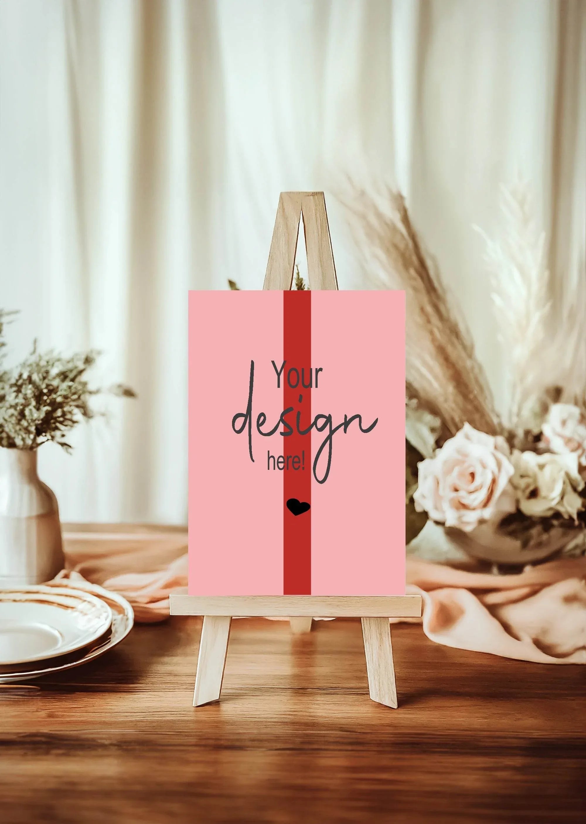 Red & Pink Custom Bespoke Party Sign - Larosier Prints