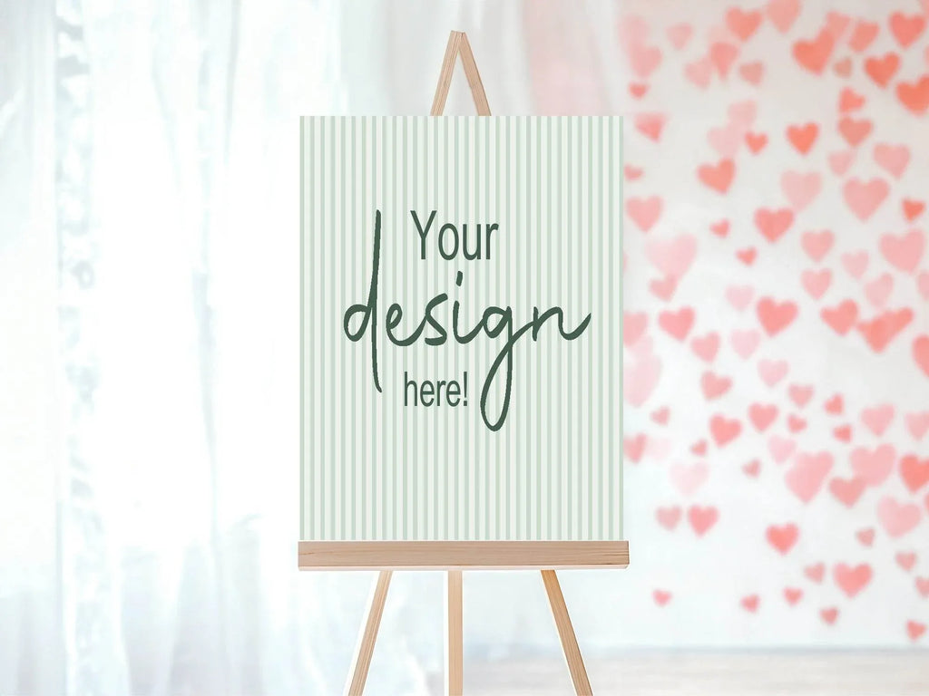 Sage Green Stripe Custom Bespoke Party Sign - Larosier Prints