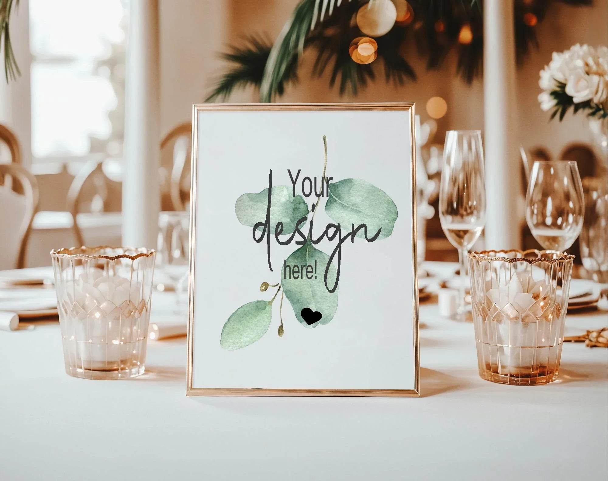 Eucalyptus Custom Bespoke Party Sign - Larosier Prints