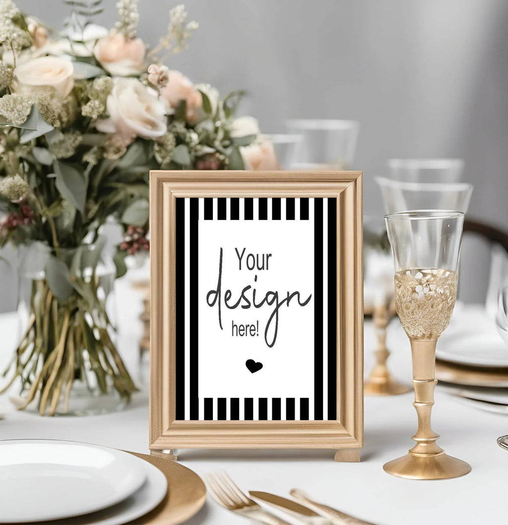 Black & White Stripe Custom Bespoke Party Sign - Larosier Prints