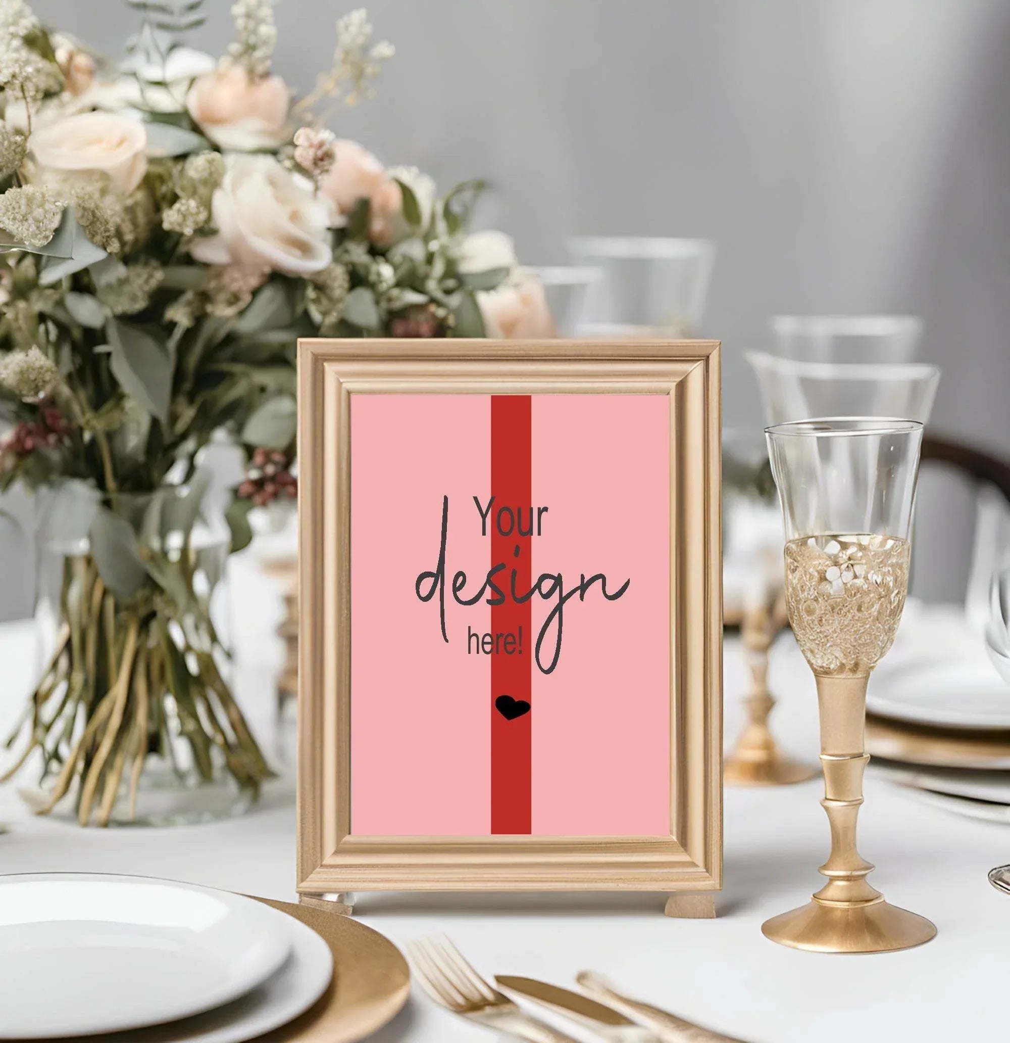 Red & Pink Custom Bespoke Party Sign - Larosier Prints
