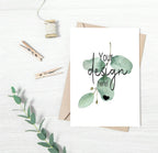 Eucalyptus Custom Bespoke Party Sign - personalised birthday stationery design example, image 4