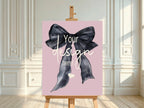 Bows Custom Bespoke Party Sign | Pink & Black - Larosier Prints