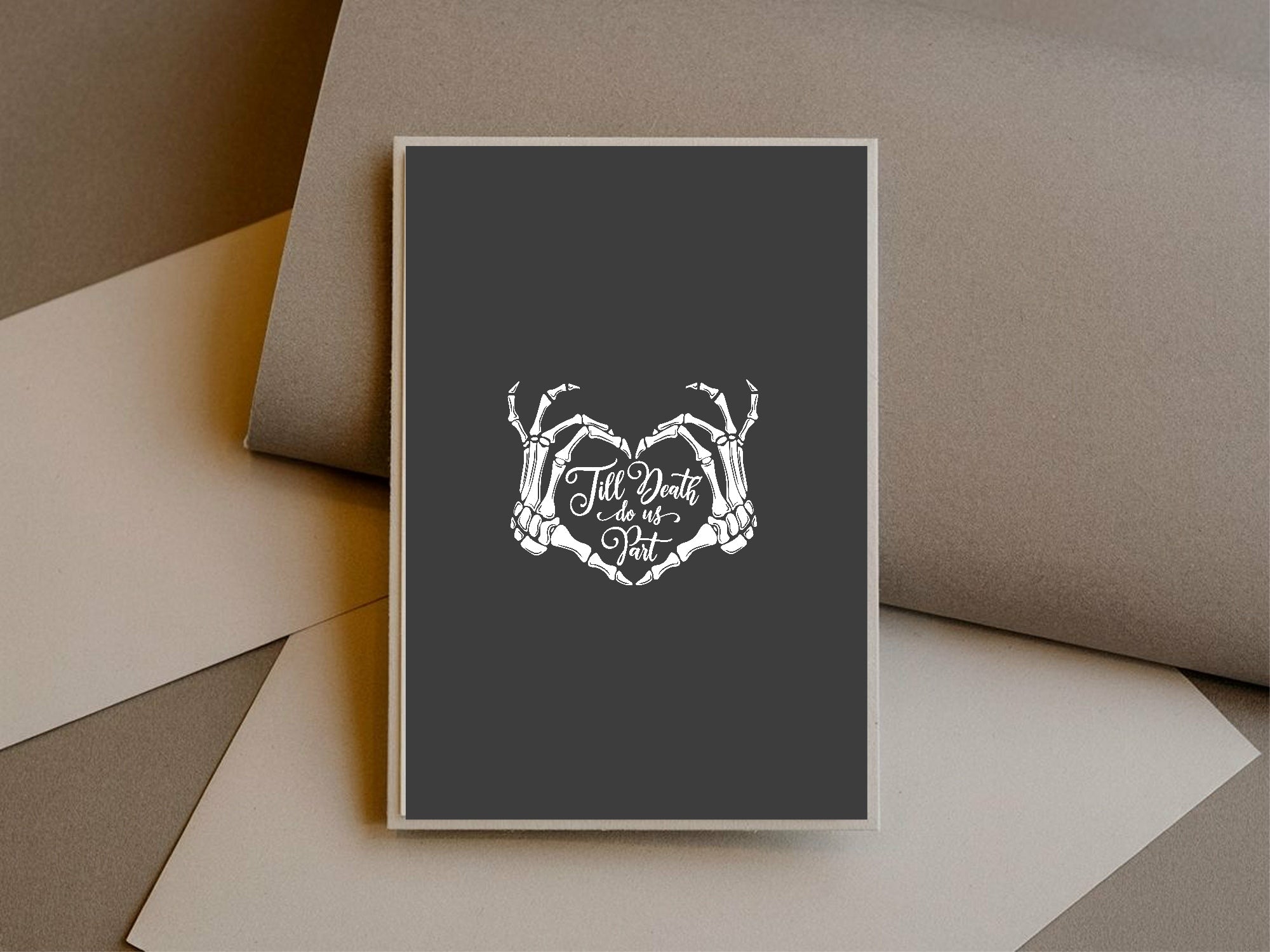 Gothic Engagement Party Invitations | Till Death Do Us Part | Pack of 10