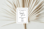 Minimalist Baby Shower Party Invitations & Envelopes | Black & White | Pack of 10 - Larosier Prints