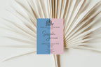 Oh Baby Blue & Pink Baby Shower Party Invitations & Envelopes | Pack of 10 - Larosier Prints