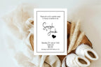 Minimalist Gender Reveal Party Invitations & Envelopes | Black & White | Pack of 10 - Larosier Prints
