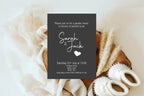 Minimalist Noir Gender Reveal Party Invitations & Envelopes | Pack of 10 - Larosier Prints