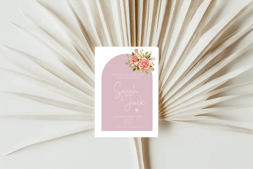 Baby In Bloom Gender Reveal Party Invitations & Envelopes | Pack of 10 - Larosier Prints