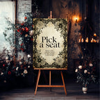 Personalised Black Rose Wedding Sign | Custom Wording