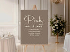 Earth Pick A Seat Wedding Party Sign - Larosier Prints