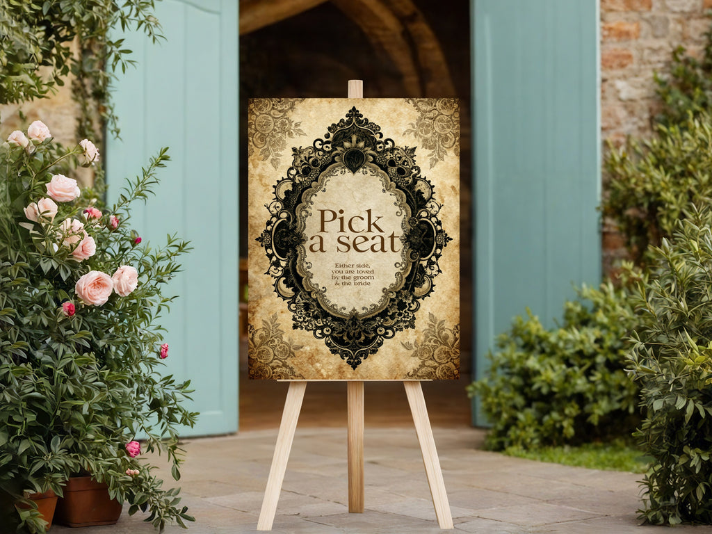 Lace Oval Wedding In Loving Memory Sign