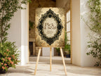 Lace Oval Wedding Confetti Sign