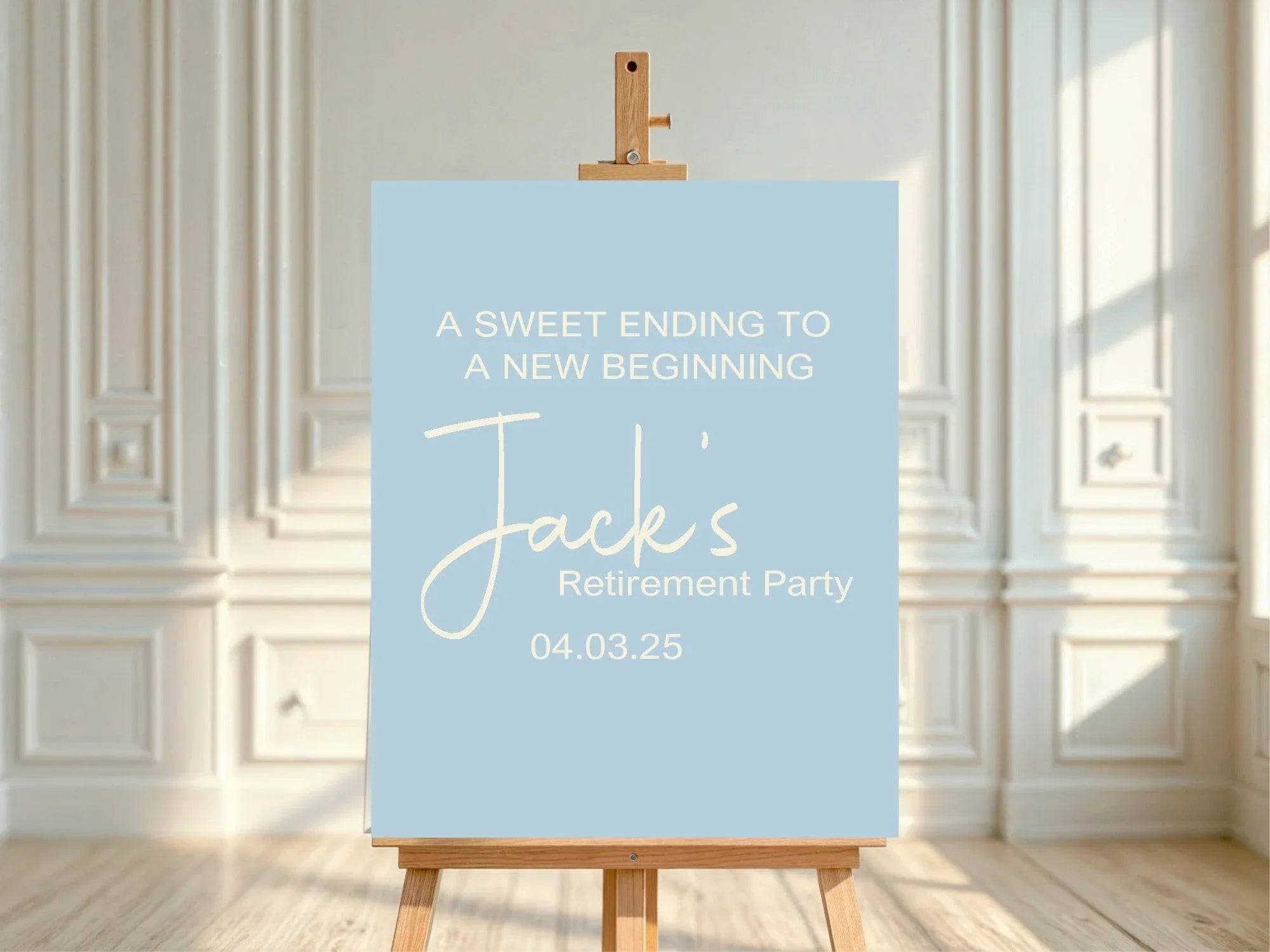 A Sweet Ending To A New Beginning Retirement Party Sign - Larosier Prints