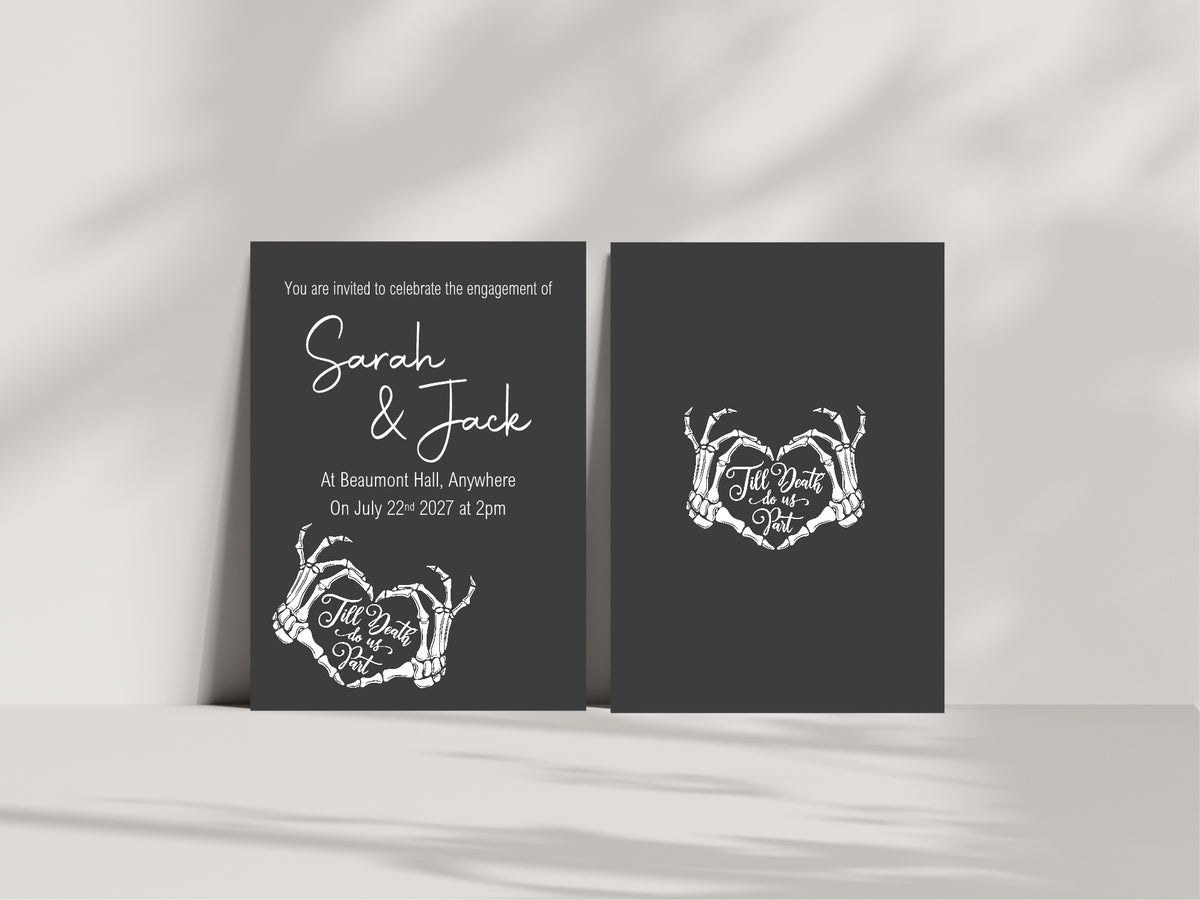 Gothic Engagement Welcome Sign | Till Death Do Us Part