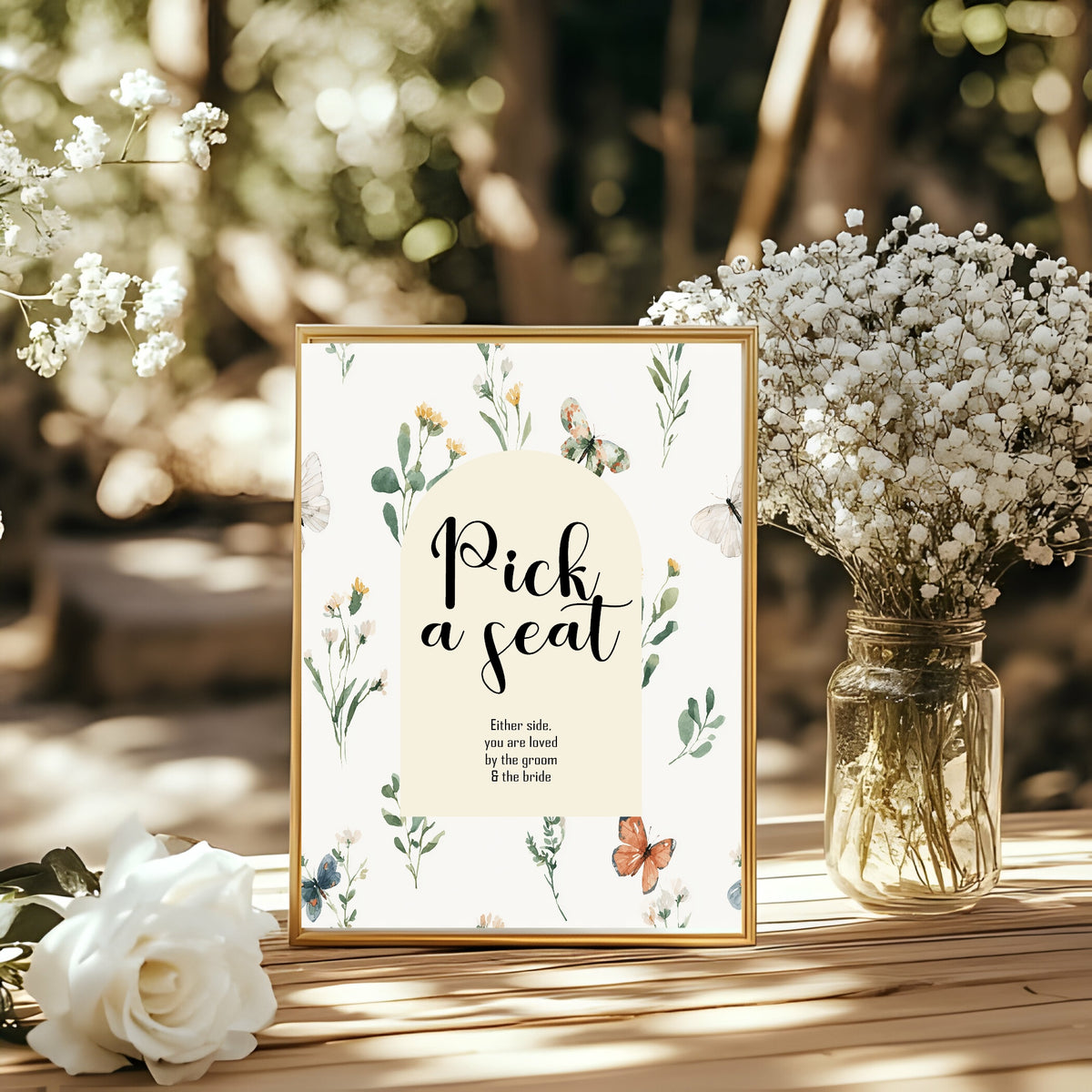 Wildflowers Complete Wedding Sign Bundle – coordinated wedding signage, image 14