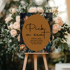 Moody Floral Wedding In Loving Memory Sign