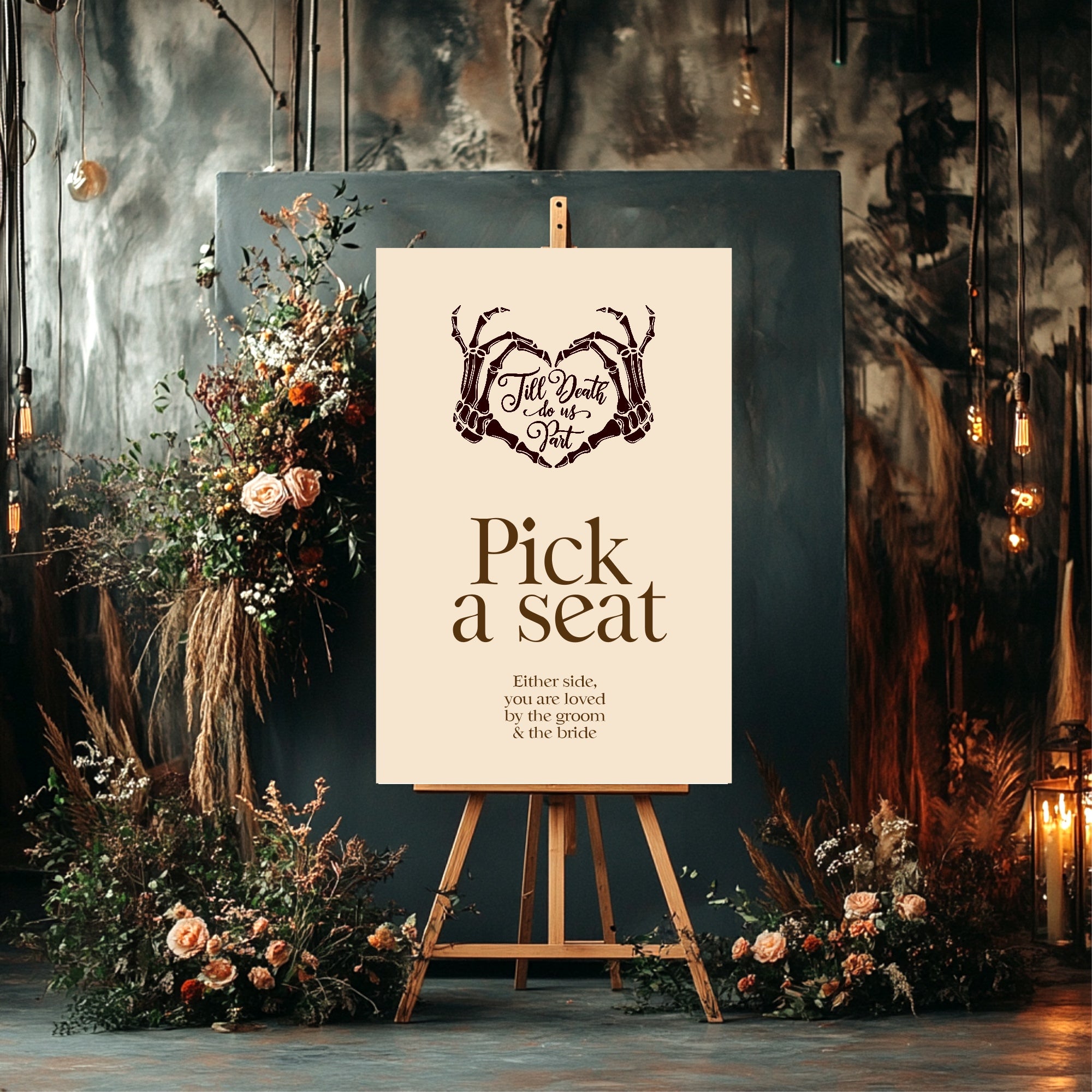 The Lovers Tarot Complete Wedding Signage Bundle | Beige