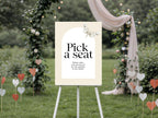 Dark Romance Vintage Moth Wedding Pick a Seat Sign | 6. Pick a seat