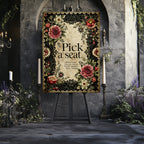 Gothic Floral Wedding In Loving Memory Sign