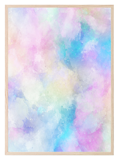 Rainbow Abstract Pastels Print | Multi-Coloured Nursery & Play Room Wall Art