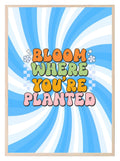 Vintage Bloom Where You're Planted Print | Colourful Wall Art - Larosier Prints
