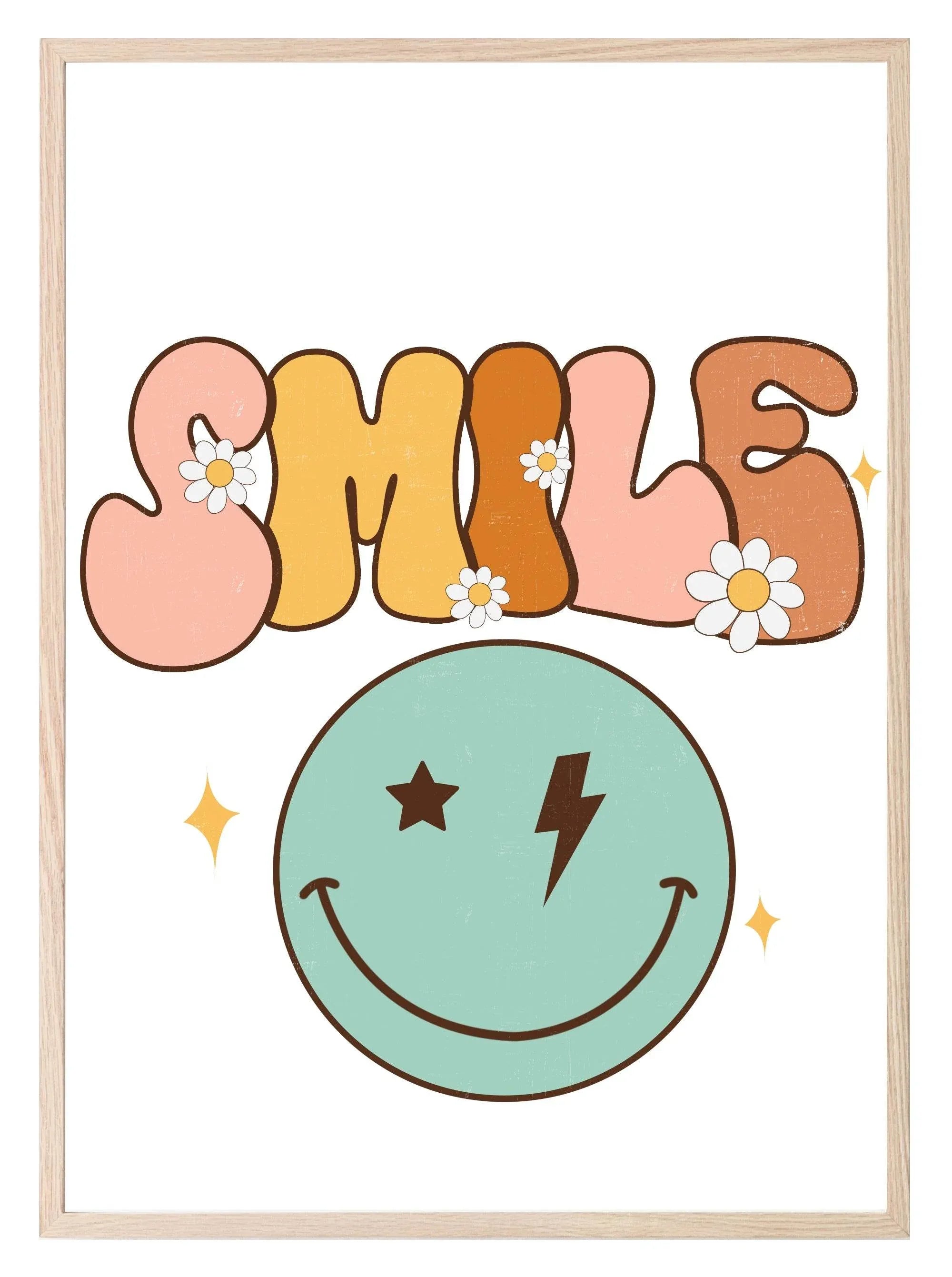 Smile Emoji Print | Colourful Wall Art - Larosier Prints