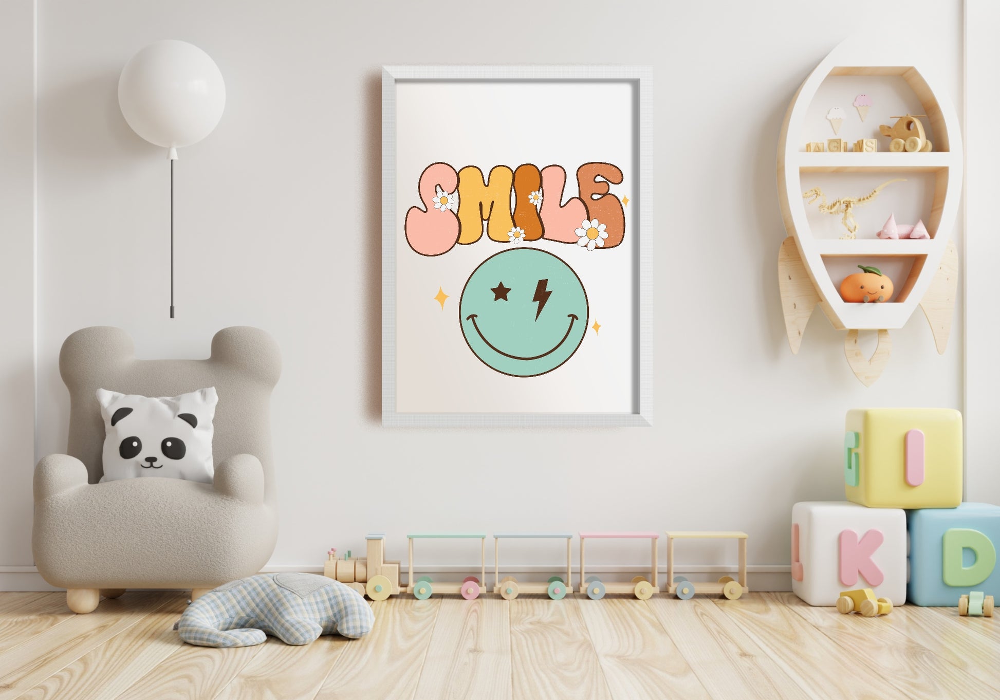 Smile Emoji Print | Colourful Wall Art