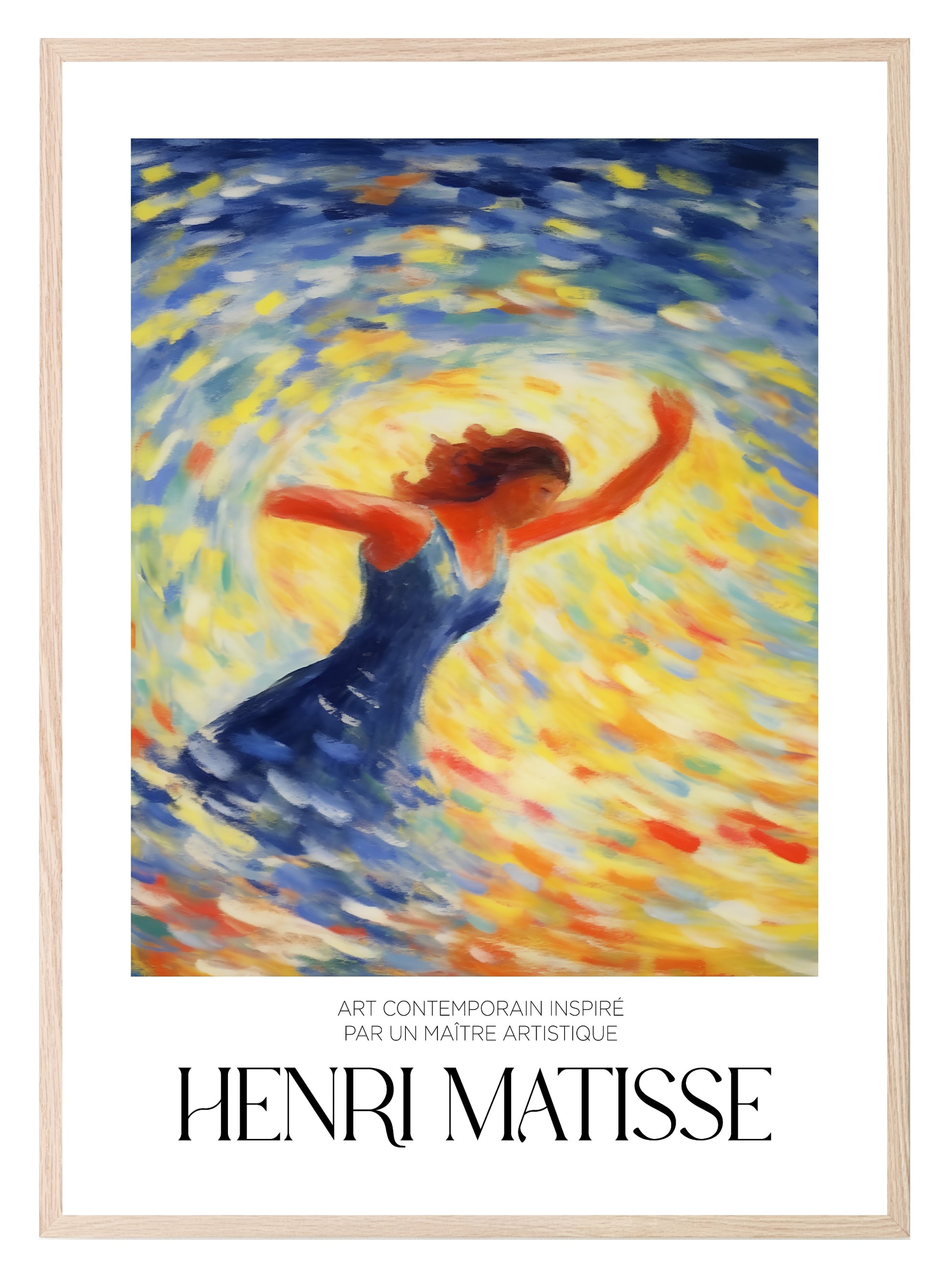 Girl In The Wind Print | Henri Matisse Inspired Wall Art