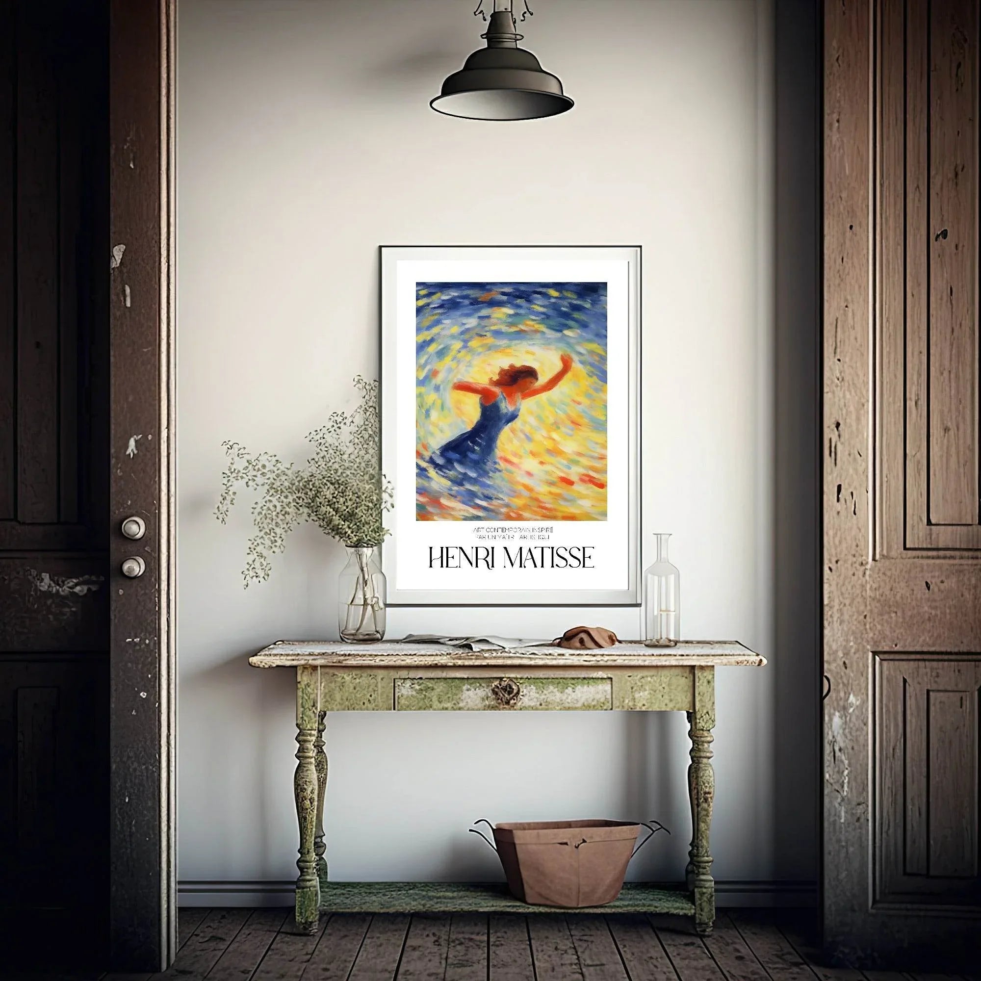 Girl In The Wind Print | Henri Matisse Inspired Wall Art - Larosier Prints