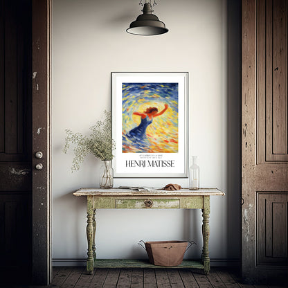 Girl In The Wind Print | Henri Matisse Inspired Wall Art