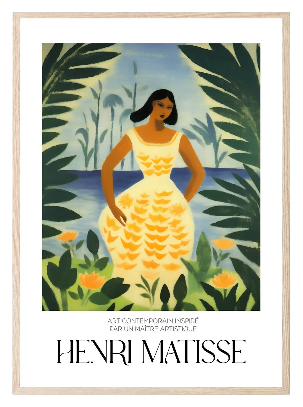 The Yellow Dress Print | Henri Matisse Inspired Wall Art - Larosier Prints
