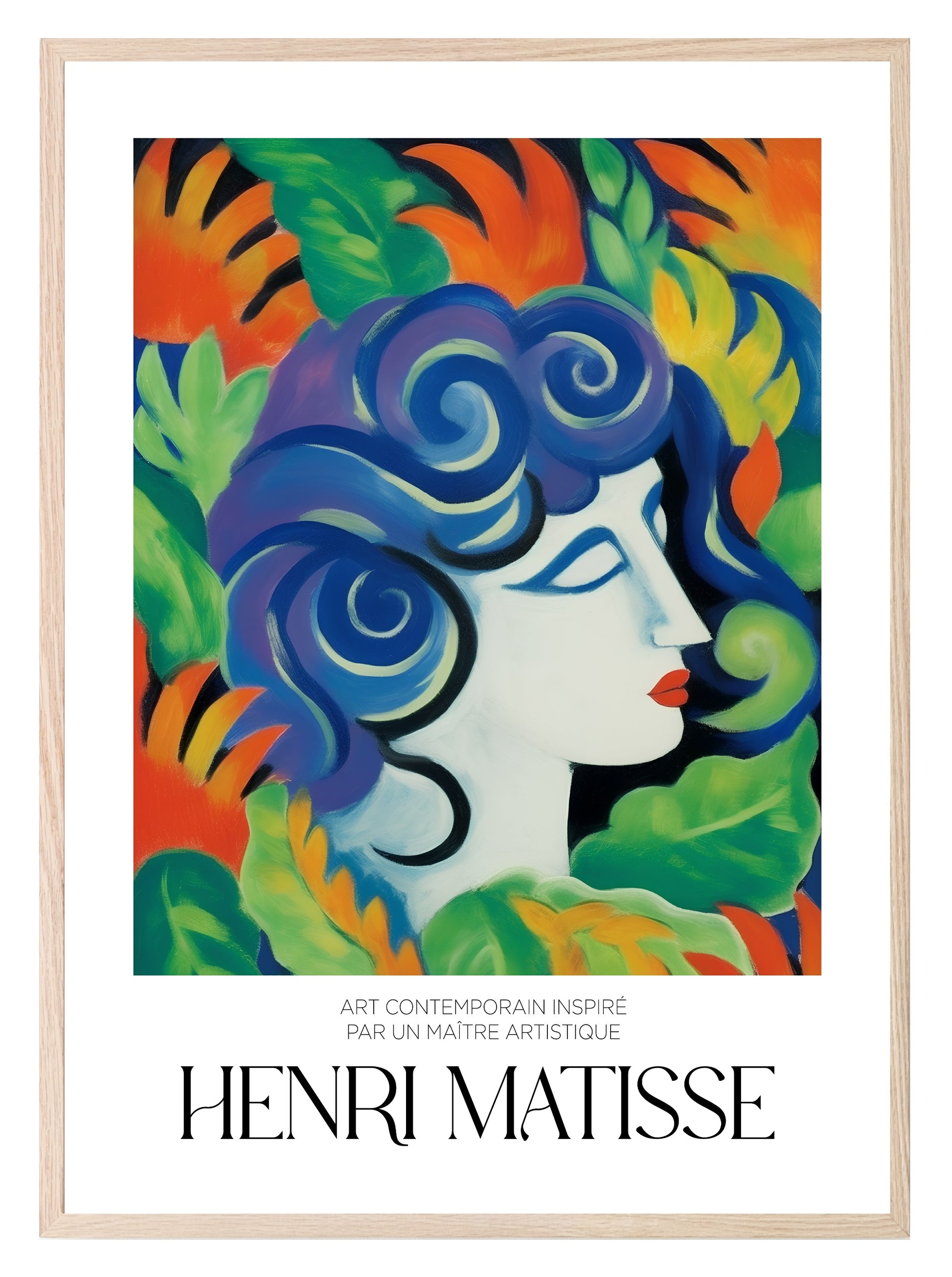 Blue Hair Print | Henri Matisse Inspired Wall Art