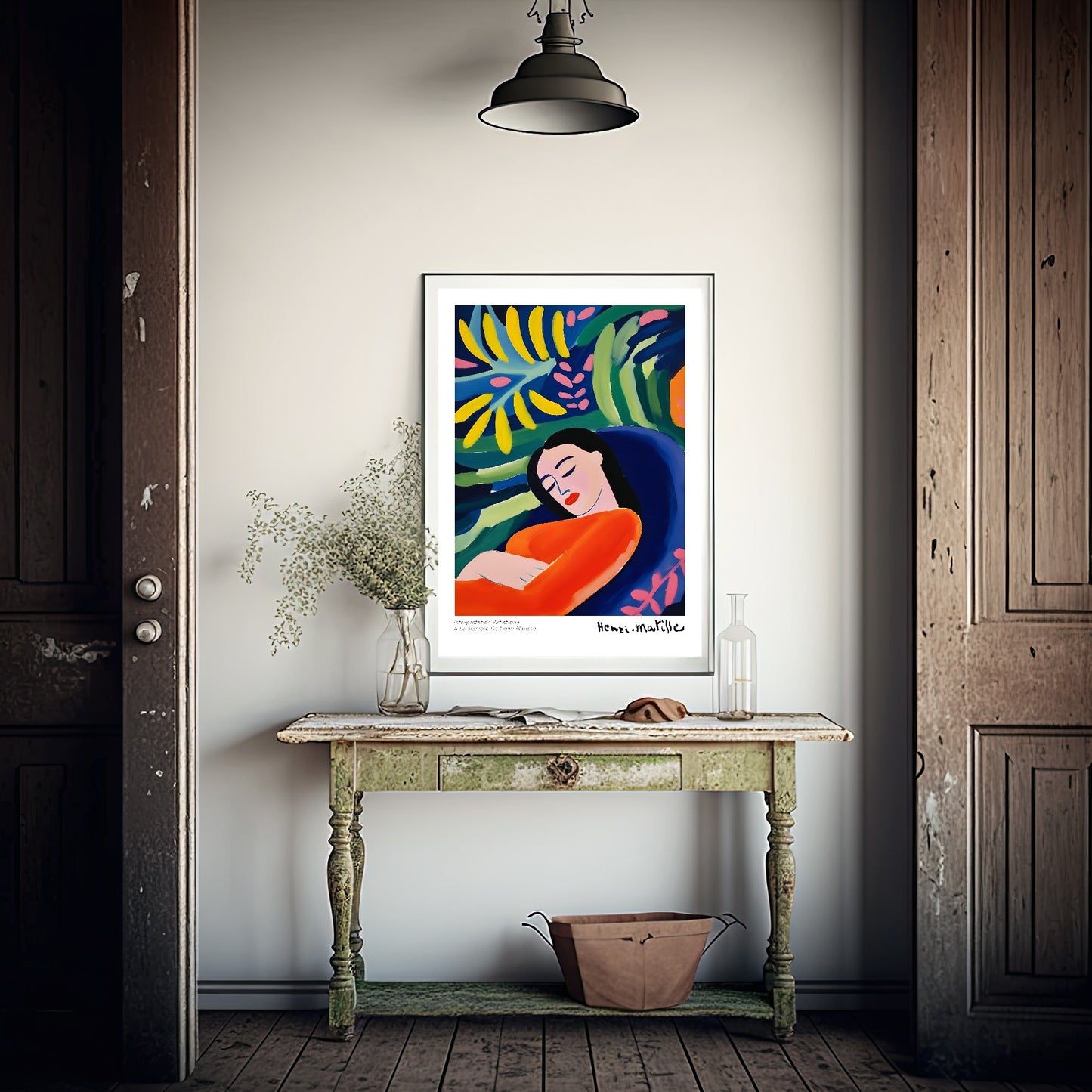 Tranquil Female Print | Henri Matisse Inspired Wall Art