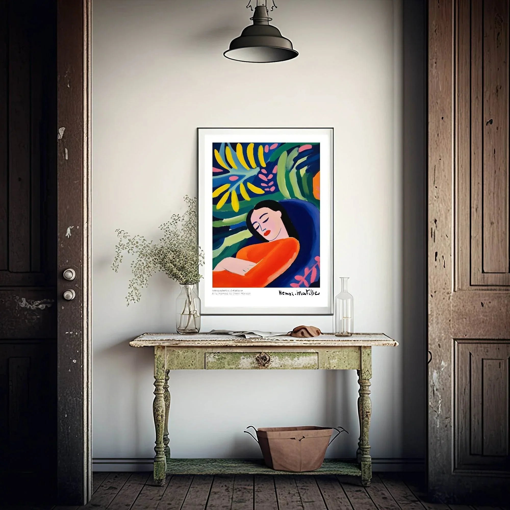 Tranquil Female Print | Henri Matisse Inspired Wall Art - Larosier Prints