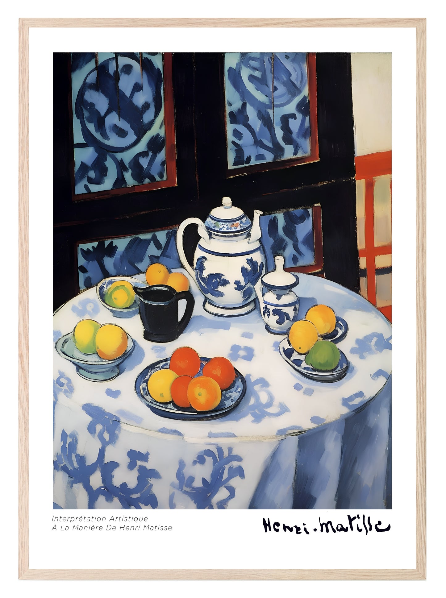 Afternoon Tea Print | Henri Matisse Inspired Wall Art