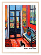 Home With A Cat Print | Henri Matisse Inspired Wall Art - Larosier Prints